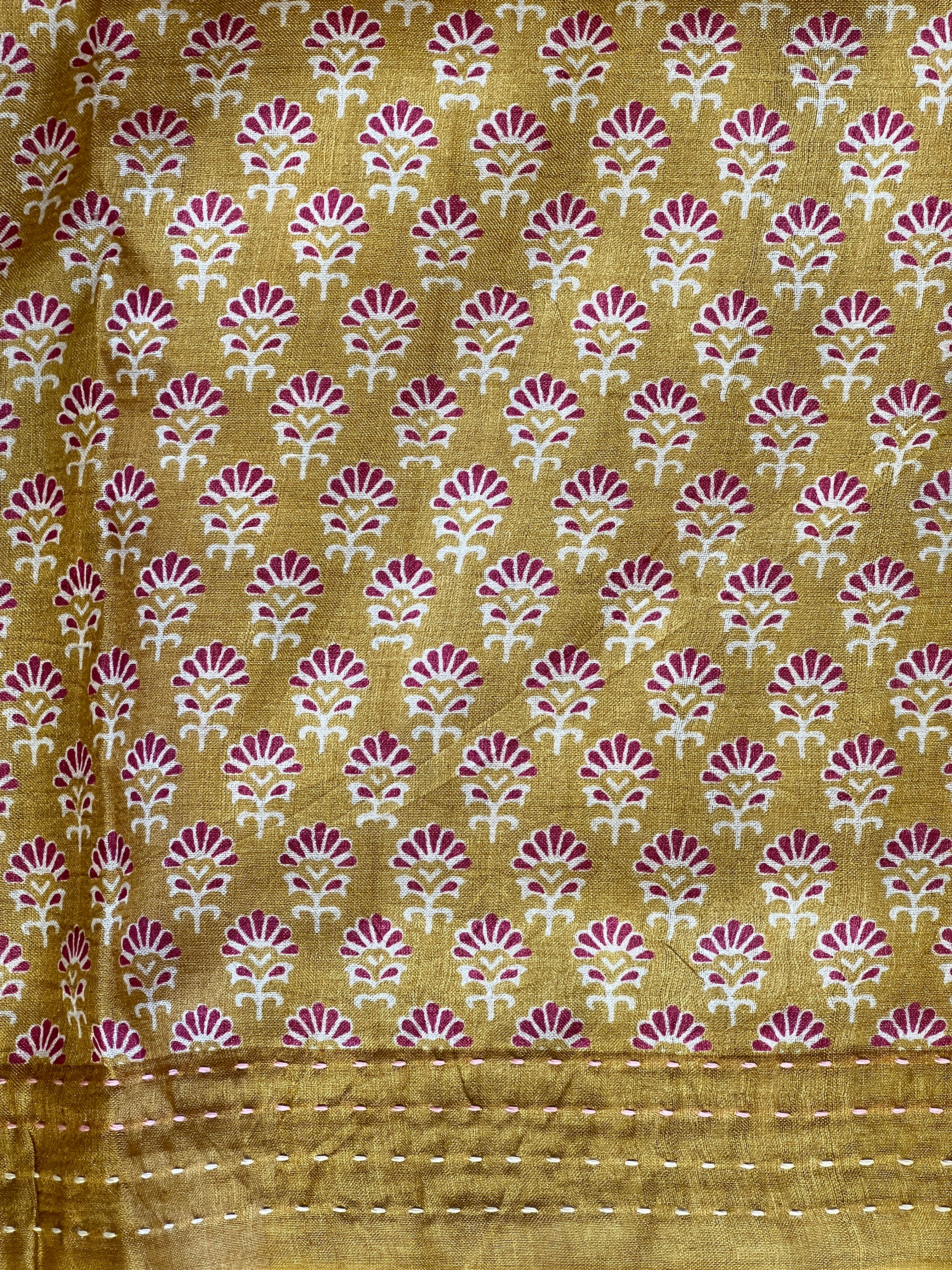 Kantha & Madhubani Detailed Pure Tussar Saree | RGD760