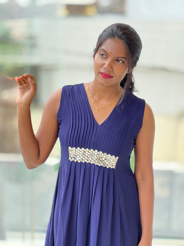 A-Line Patterned Georgette Kurta | NAI120