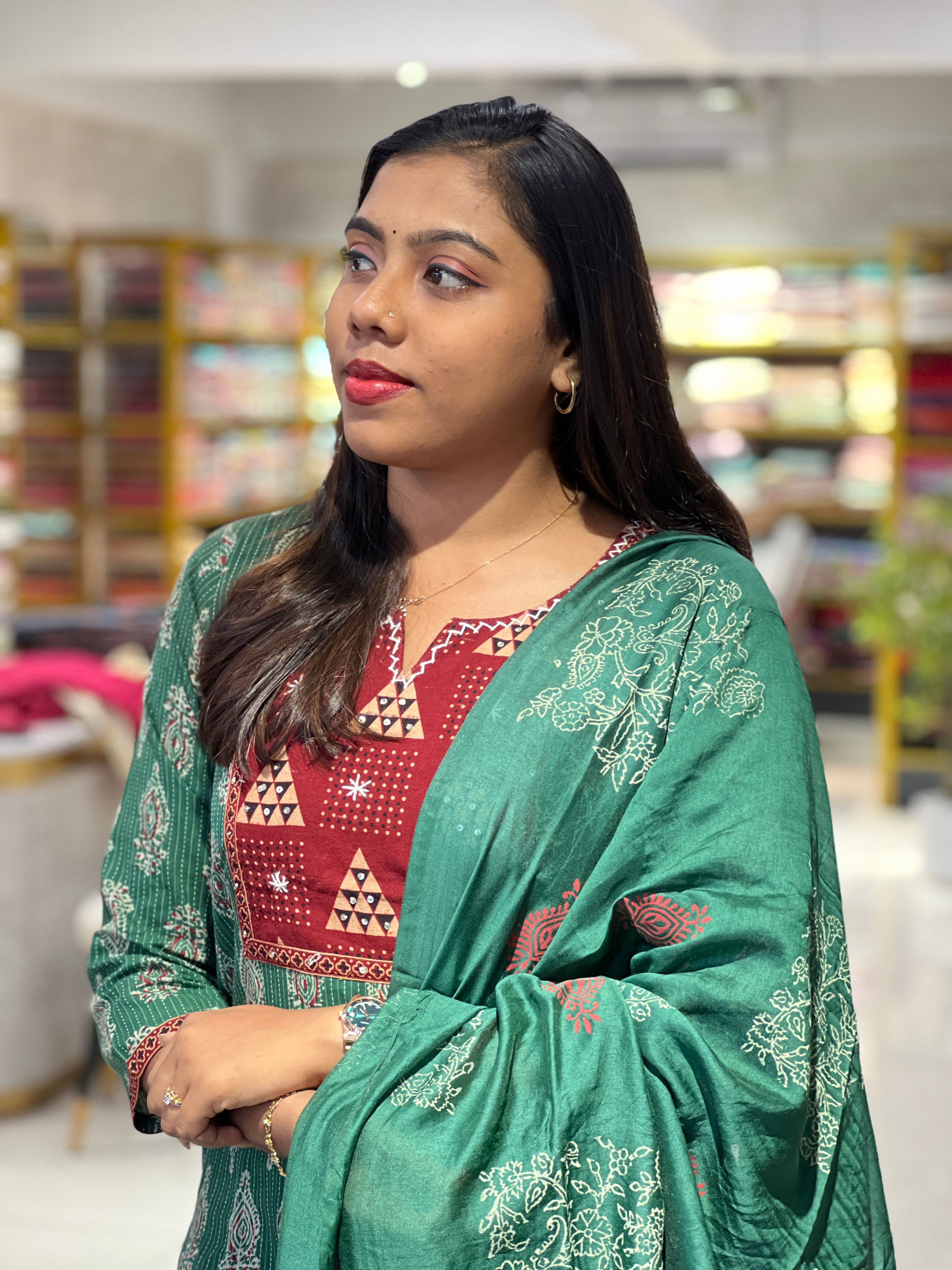 Block Printed Cotton Kurta Set  | KKR117