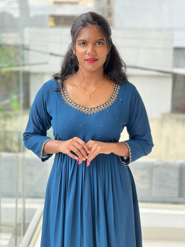 Embroidery Detailed Georgette Kurta | AMB197