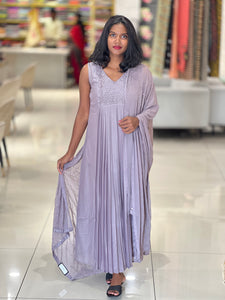 Embroidery Detailed Pure Chinon Kurta Set | BR108
