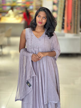 Embroidery Detailed Pure Chinon Kurta Set | BR108