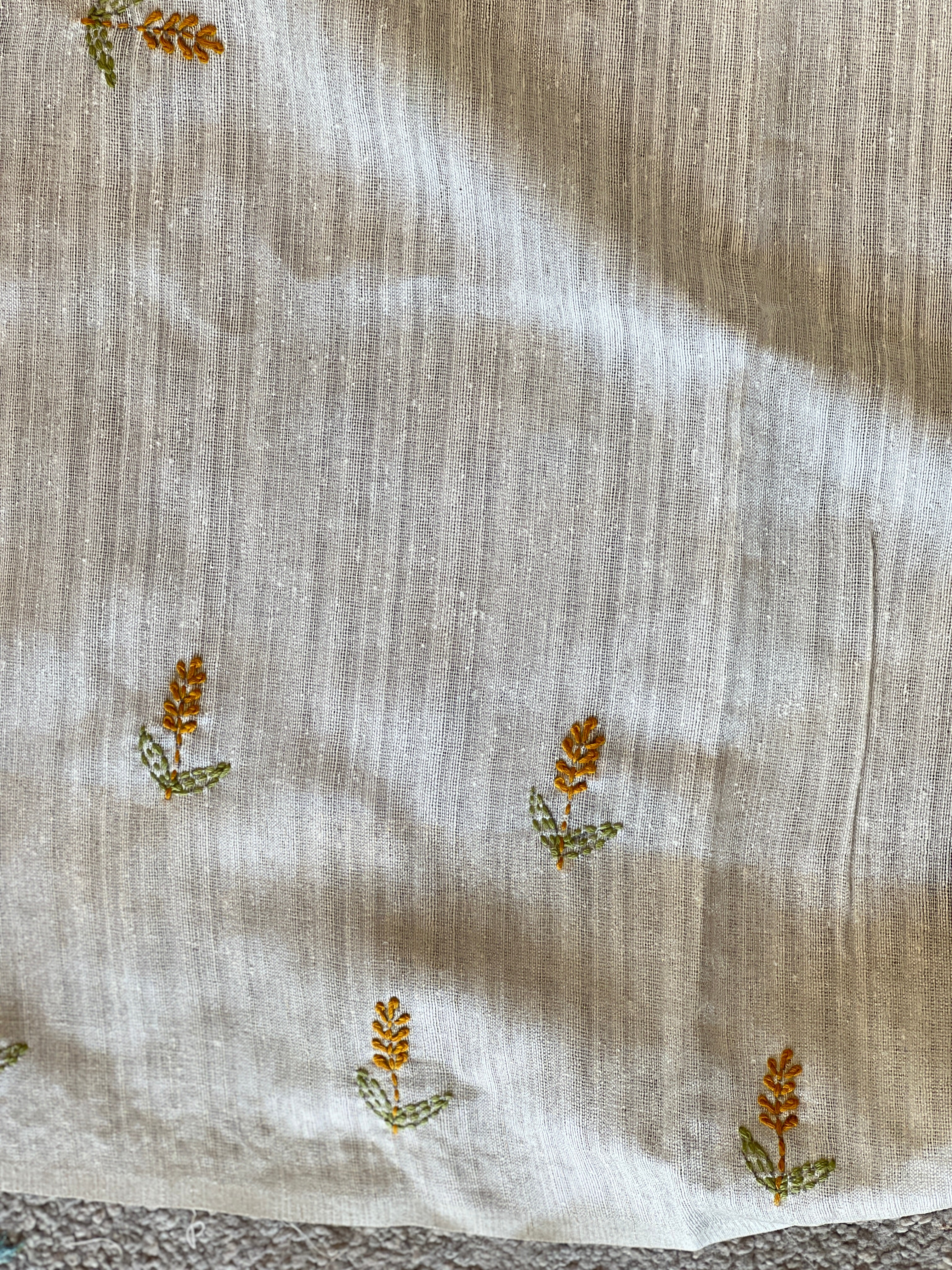 Traditional Hand Embroidery Detailed Green Silk Saree | BLD1249