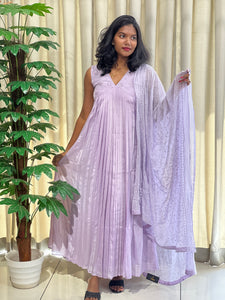 Embroidery Detailed Pure Chinon Kurta Set | BR101