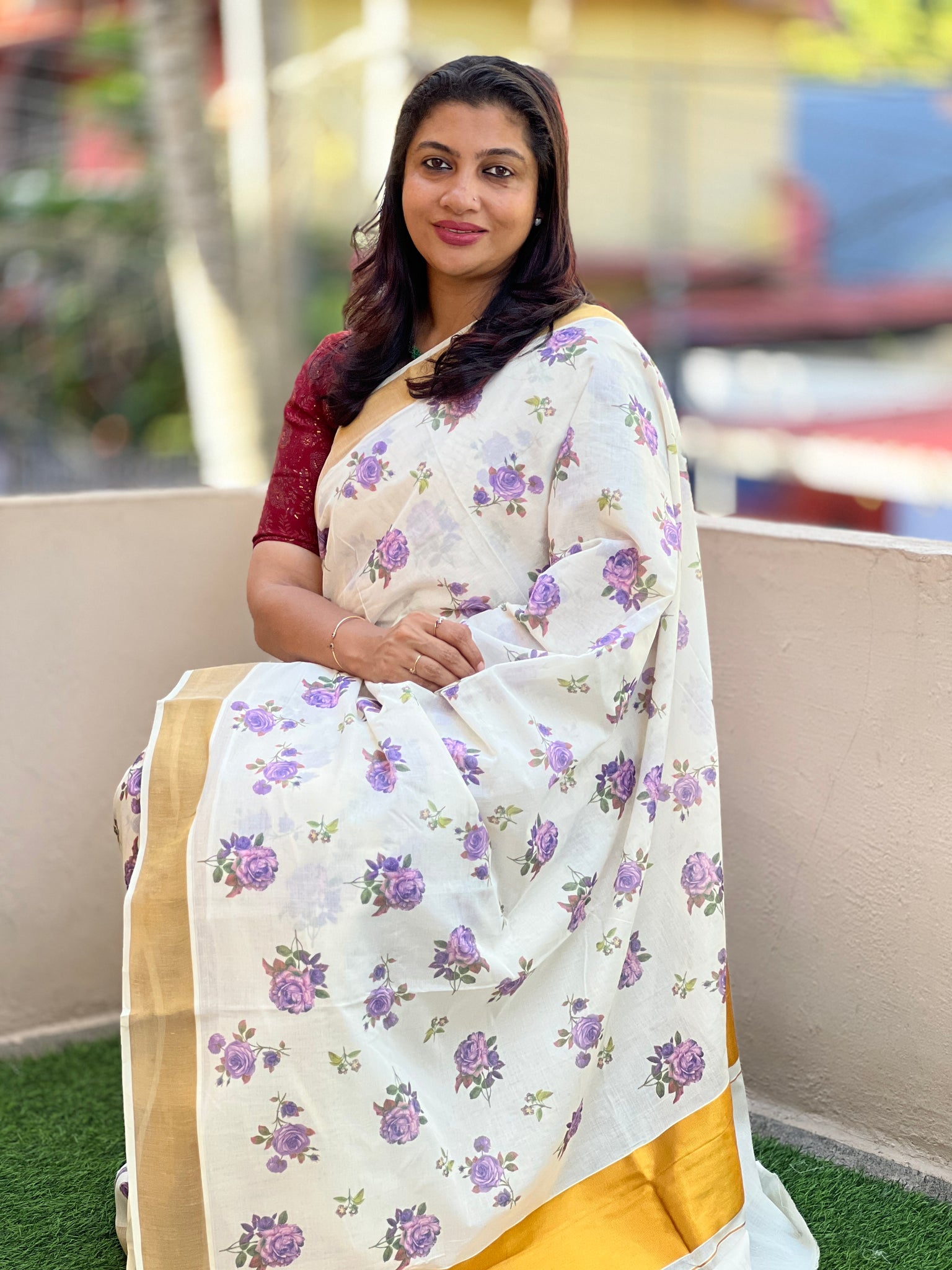 Printed Kerala Cotton Saree, With blouse piece, 6 m at Rs 700/piece in  Chennai