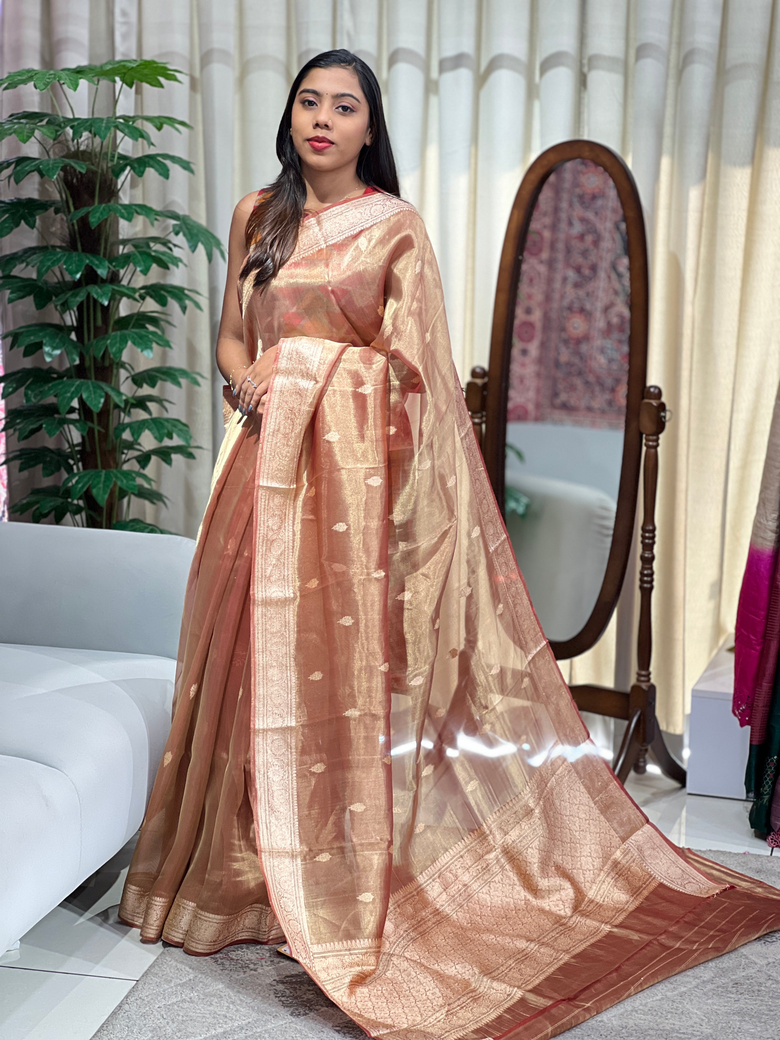 Traditional Banarasi Woven Kora Organza Saree | NO161