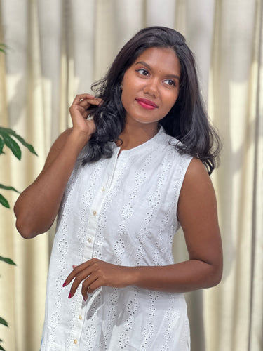 Dye Patterned Hakoba Cotton Kurta | PGI187