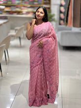 Floral & Tepchi Embroidery Detailed Kota Saree | PNS272