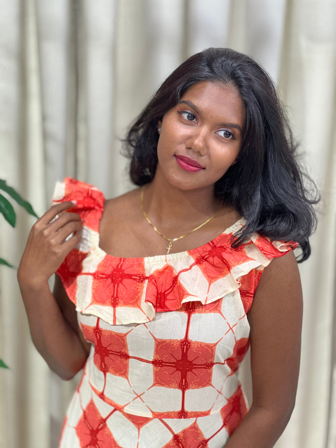 Printed Cotton Dress | YFT120