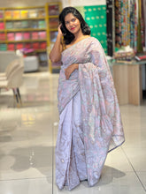 Floral Machine Embroidery Detailed Supernet Kota Saree | BLD1375