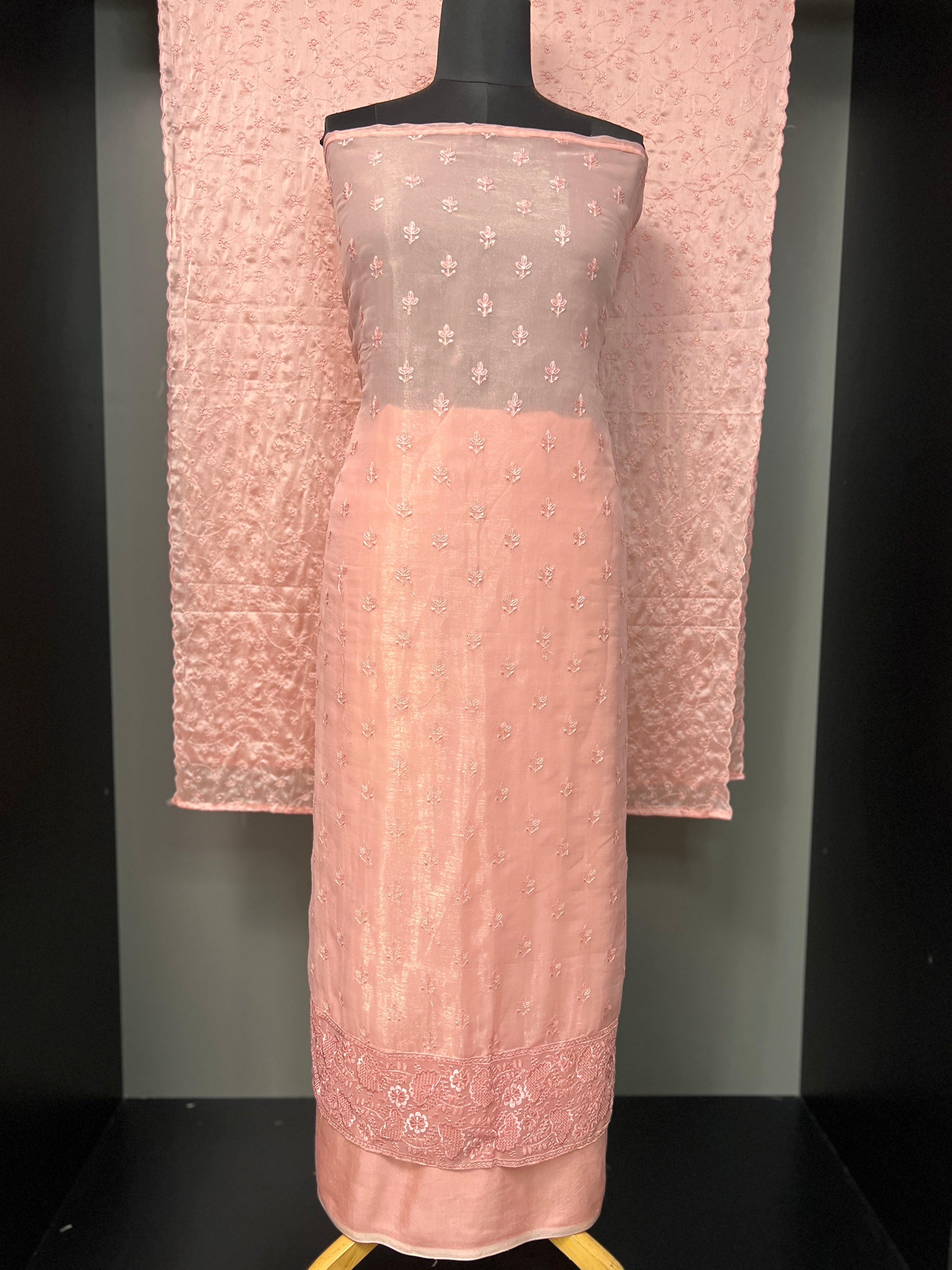Embroidery Detailed Viscose Organza Salwar Set | SBP620