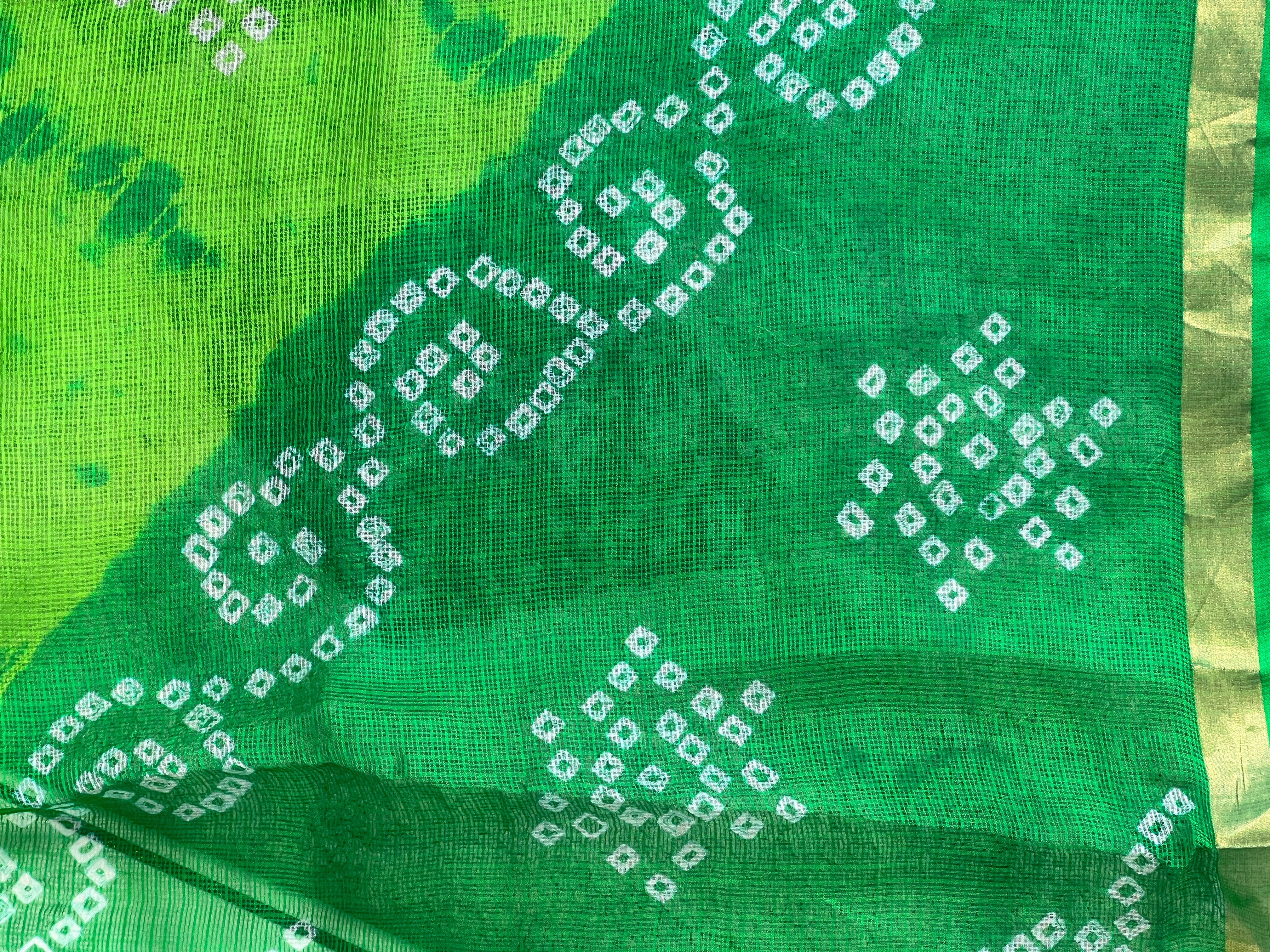 Lehar Pattern Tie & Dye Silky Kota Saree | MSB151