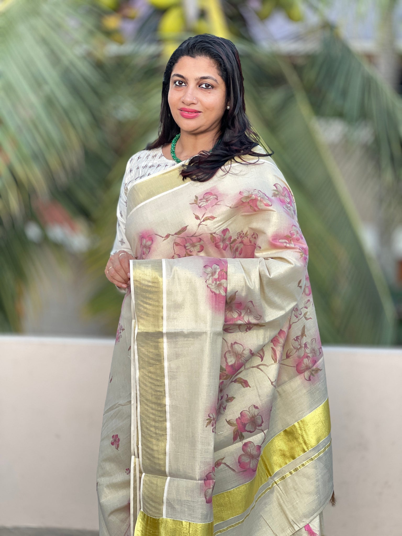 Kerala kasavu saree in tissue silk... - Tulip Collections | Facebook