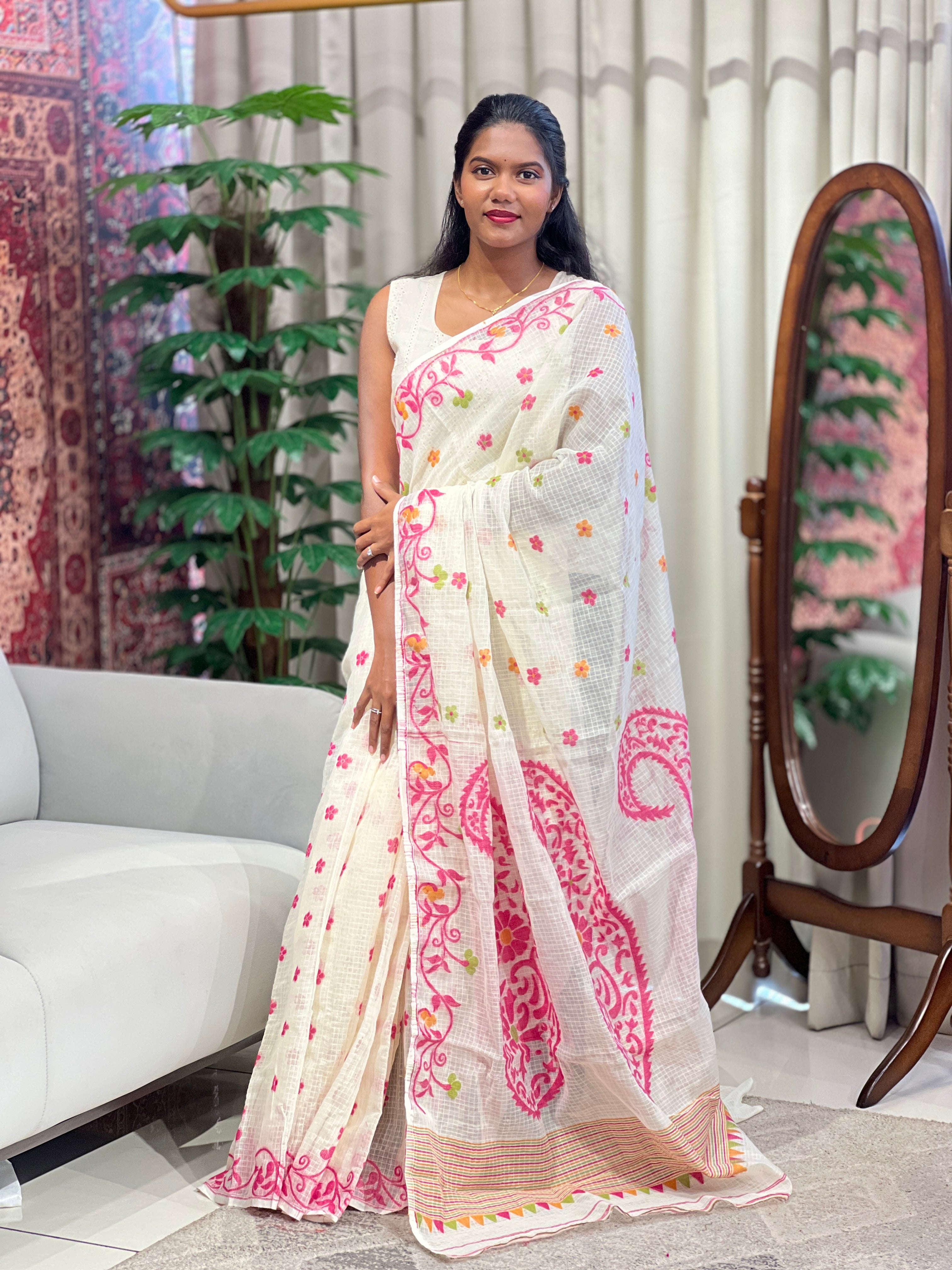 Jamdani Woven Cotton Saree | AYD272