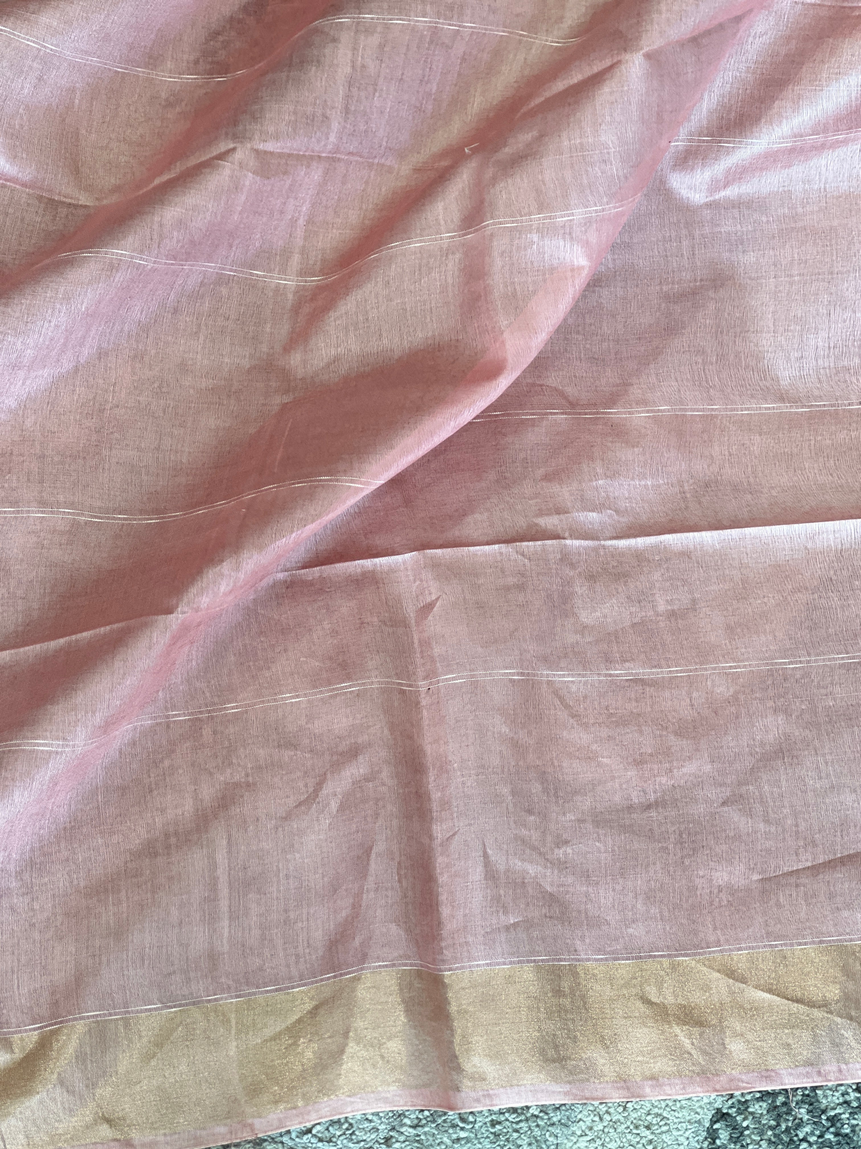 Zari Floral Buta With Kesiya Weaved Tussar Finish Saree | DLS324