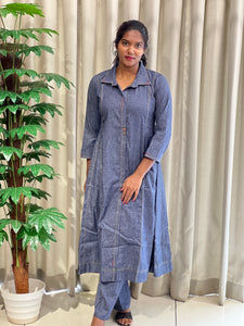 Panel Cut Detailed Kurta Top and Bottom | IB117