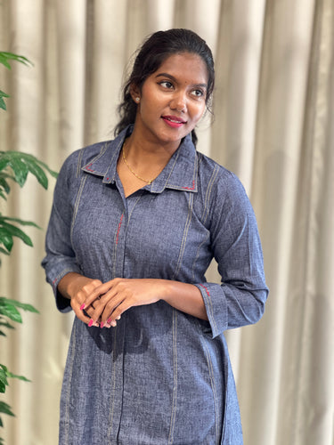 Panel Cut Detailed Kurta Top and Bottom | IB117