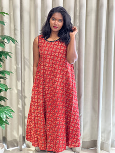 Ajrakh Printed Cotton Kurta | IB111