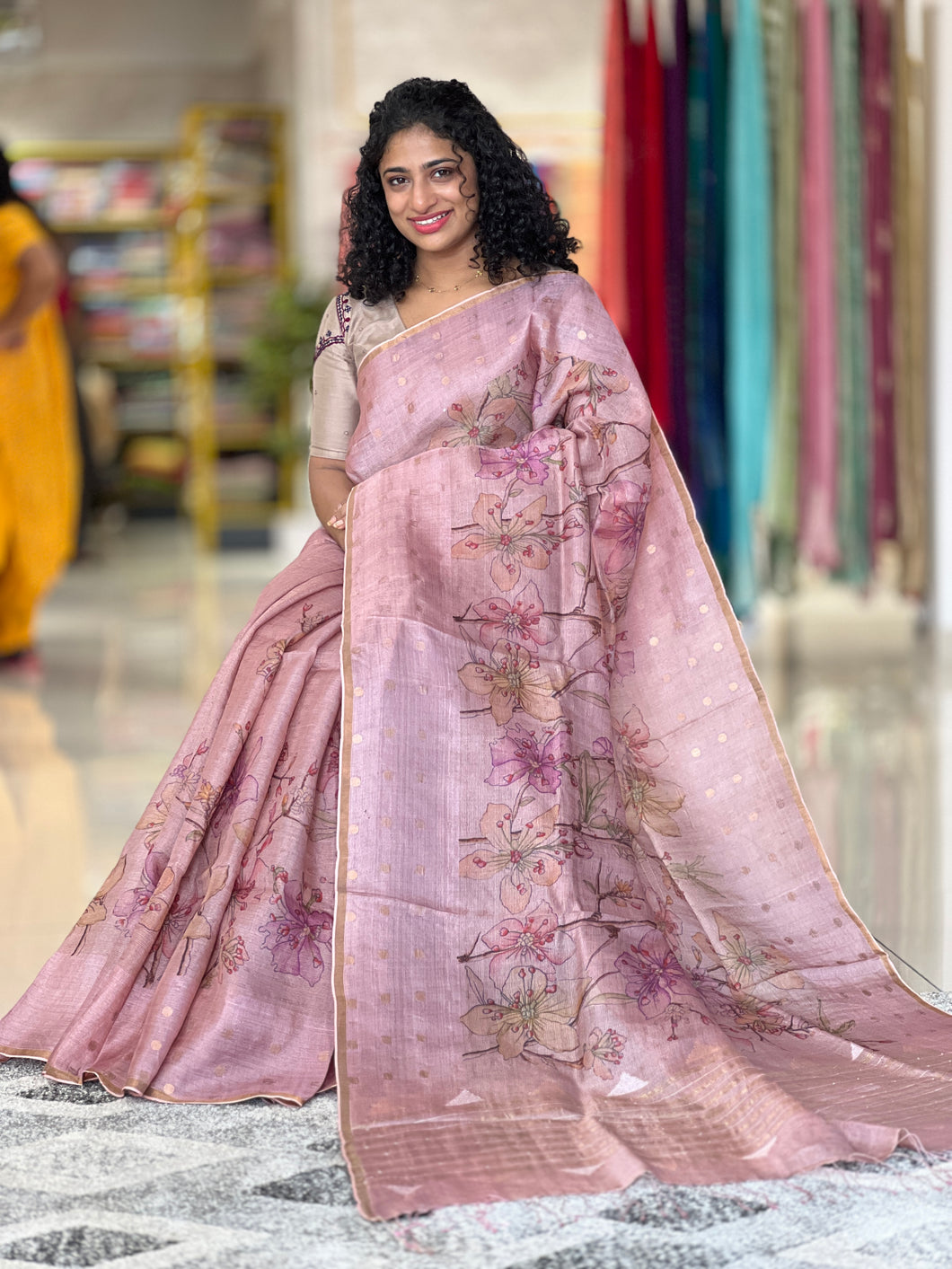 Digital Printed Tussar Saree | RGD300