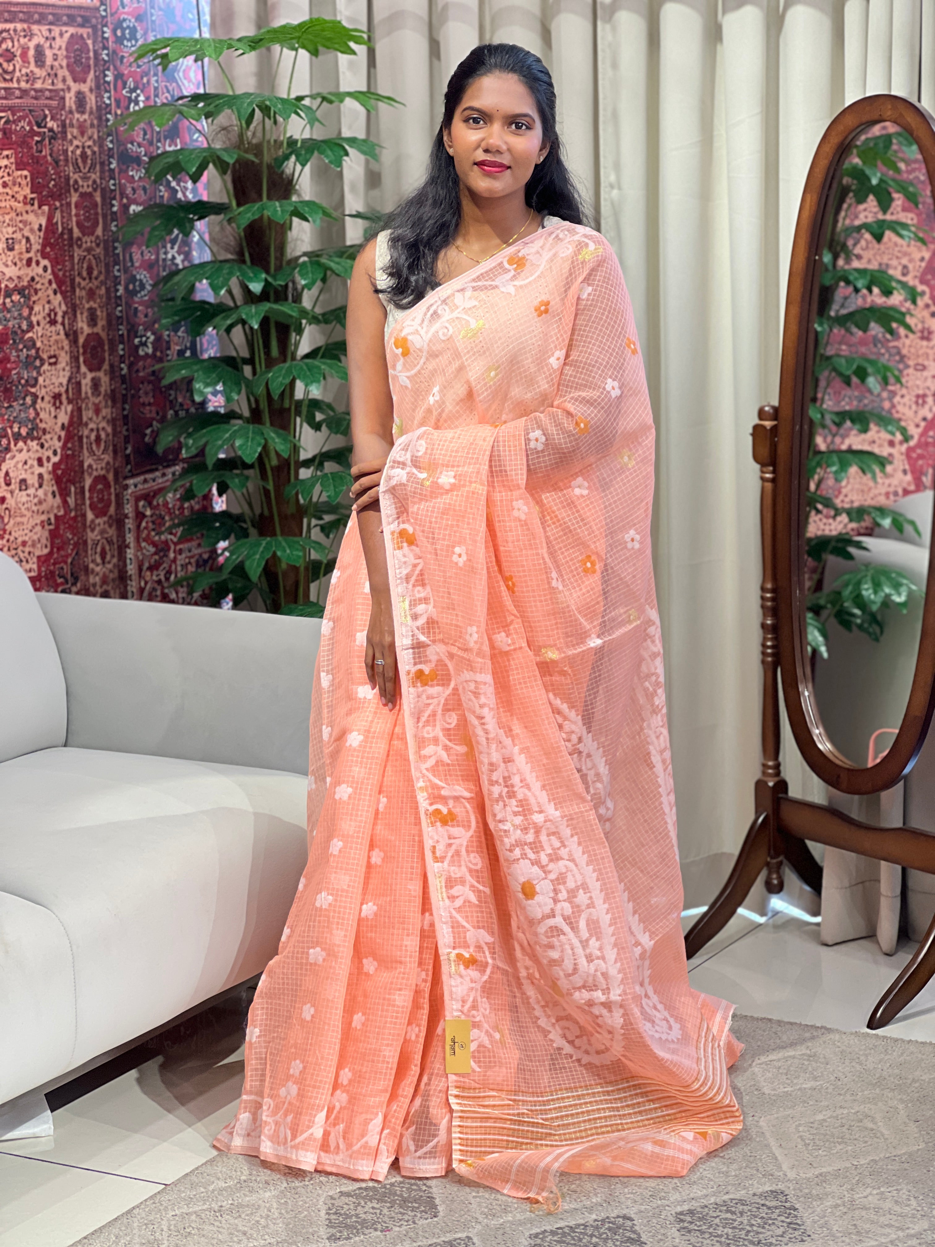 Jamdani Woven Cotton Saree | AYD273