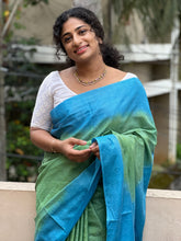 Kantha Weaving Style Bhagalpuri Linen Saree |NHH204