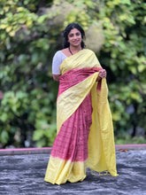 Kantha Weaving Style Bhagalpuri Linen Saree | NHH206