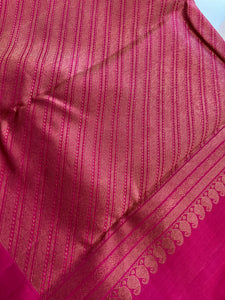Magenta Pink Color Neem Zari Kanchipuram Saree | AK226