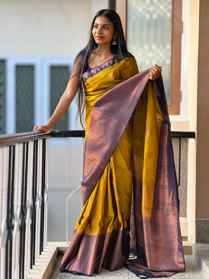 Zari Weaving Semi Silk Saree | TR136