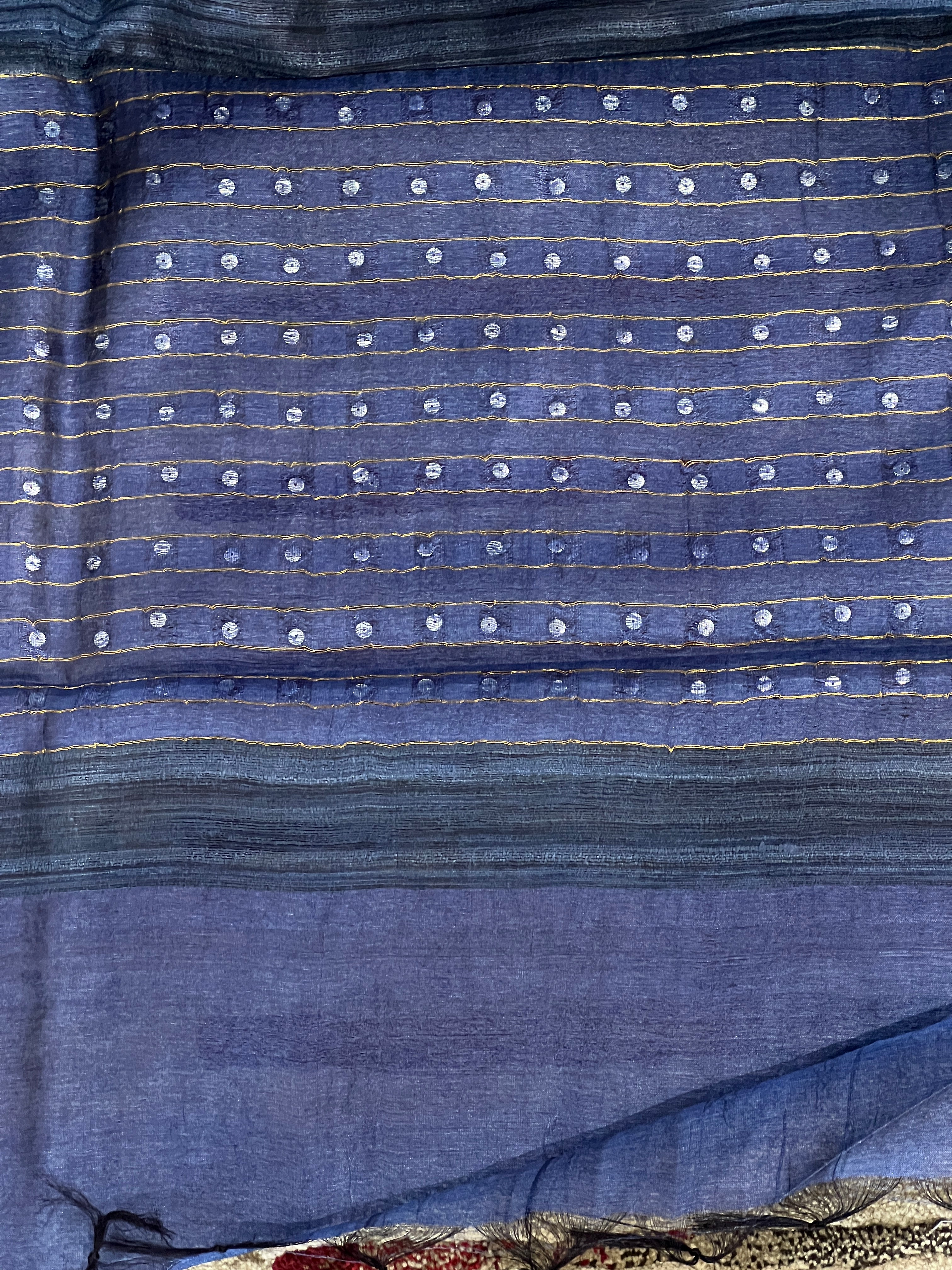 Basket Weaved With Zari Check Patterned Soft Tussar Saree | ACT1389