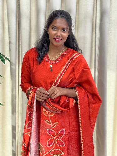 Floral Digital Printed Muslin Kurta Set | IB122