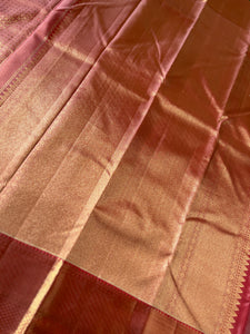 Geometric Patterned Handloom Kanchipuram Saree | OM146