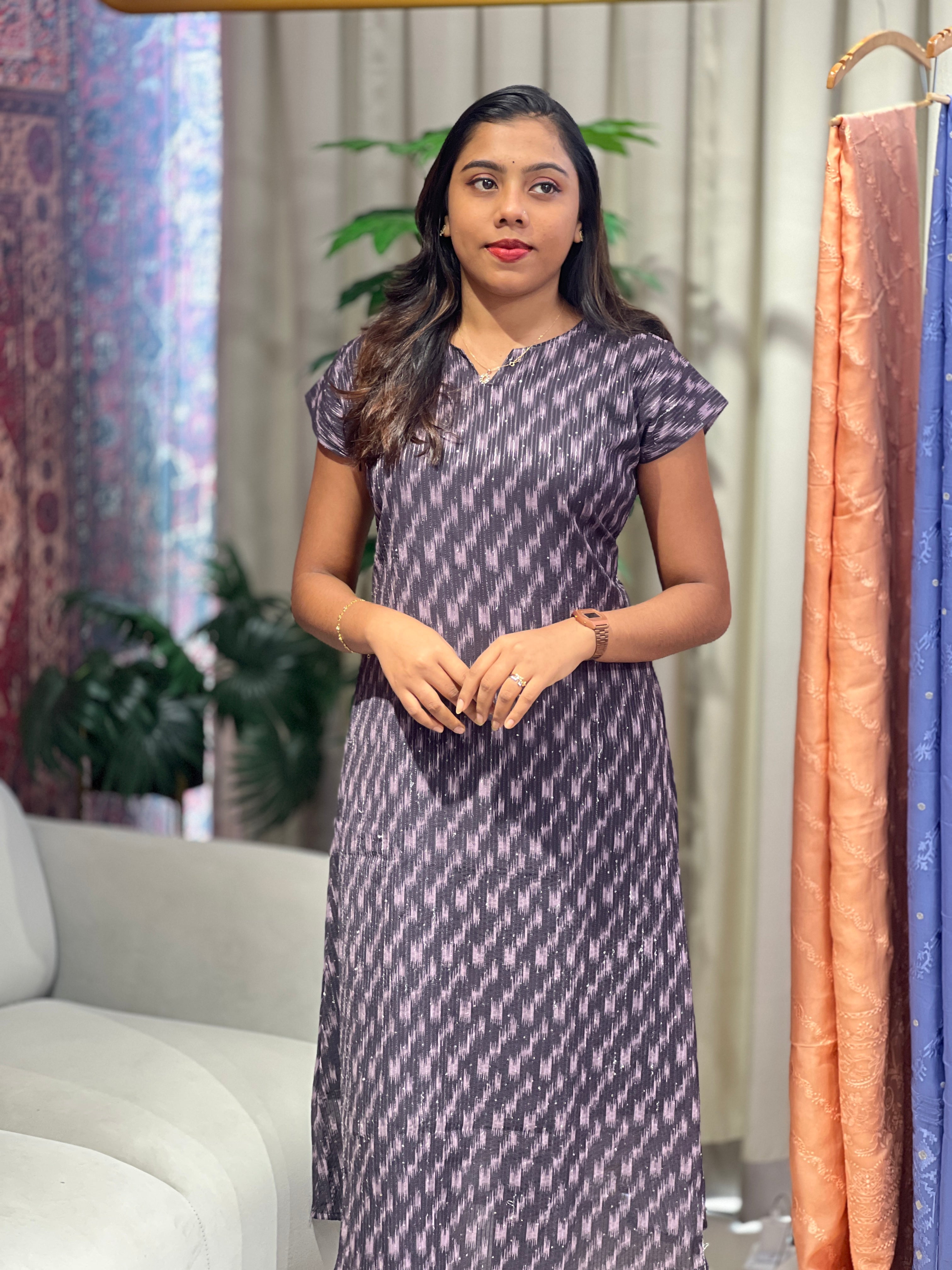 Printed Pattern Georgette A Line Top | RMLA333