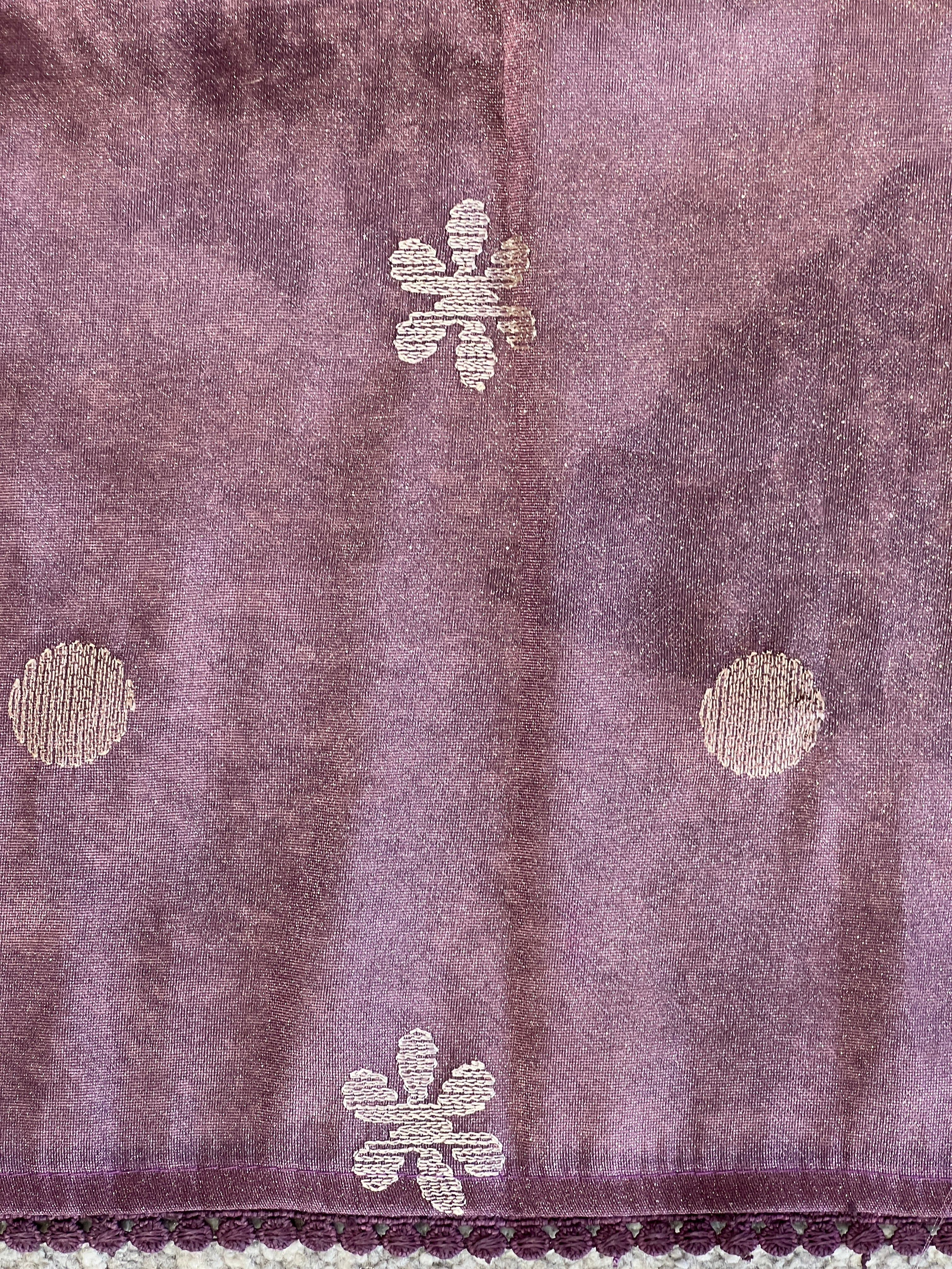 Floral Embroidery Detailed Shimmer Organza Saree | BLD1892