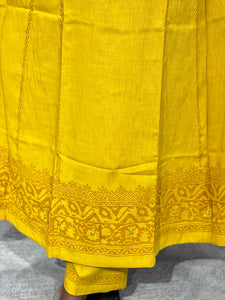 Machine Embroidery Detailed Cotton Kurta and Bottom | IB105