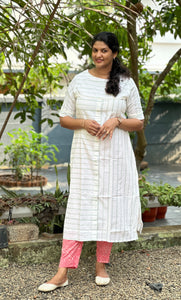 Line Weaved South Cotton Kurta | GHB110