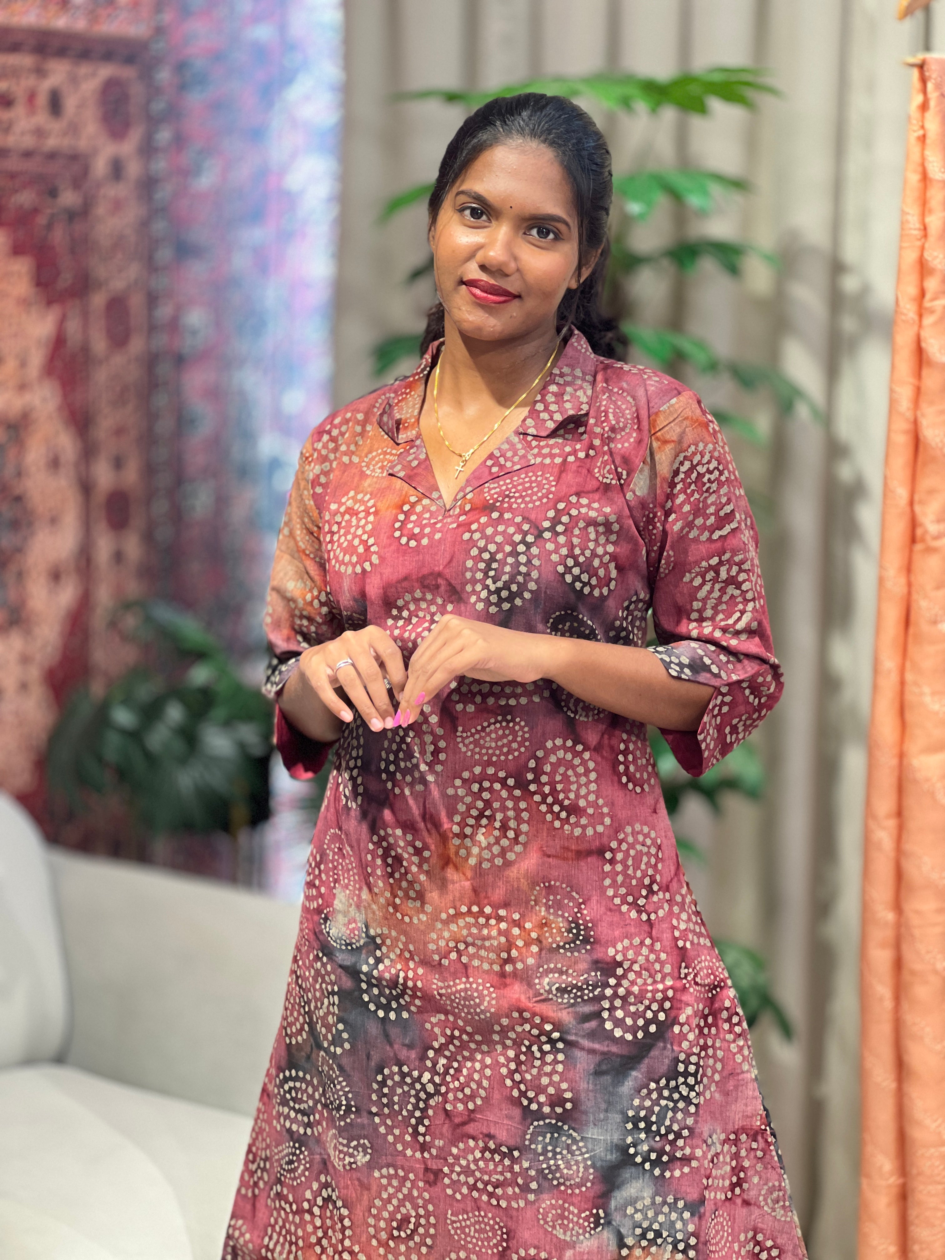 Paisley Printed Pattern Cotton Kurta Set | RMLA335