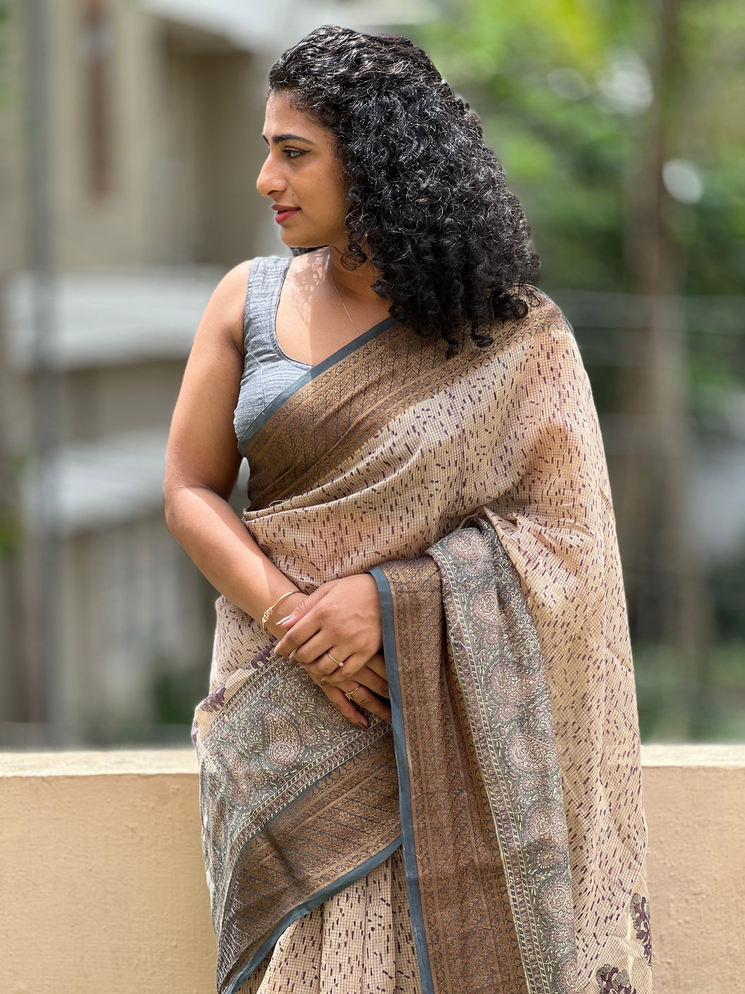 Block Printed Design Silk Chanderi Saree | RGD200