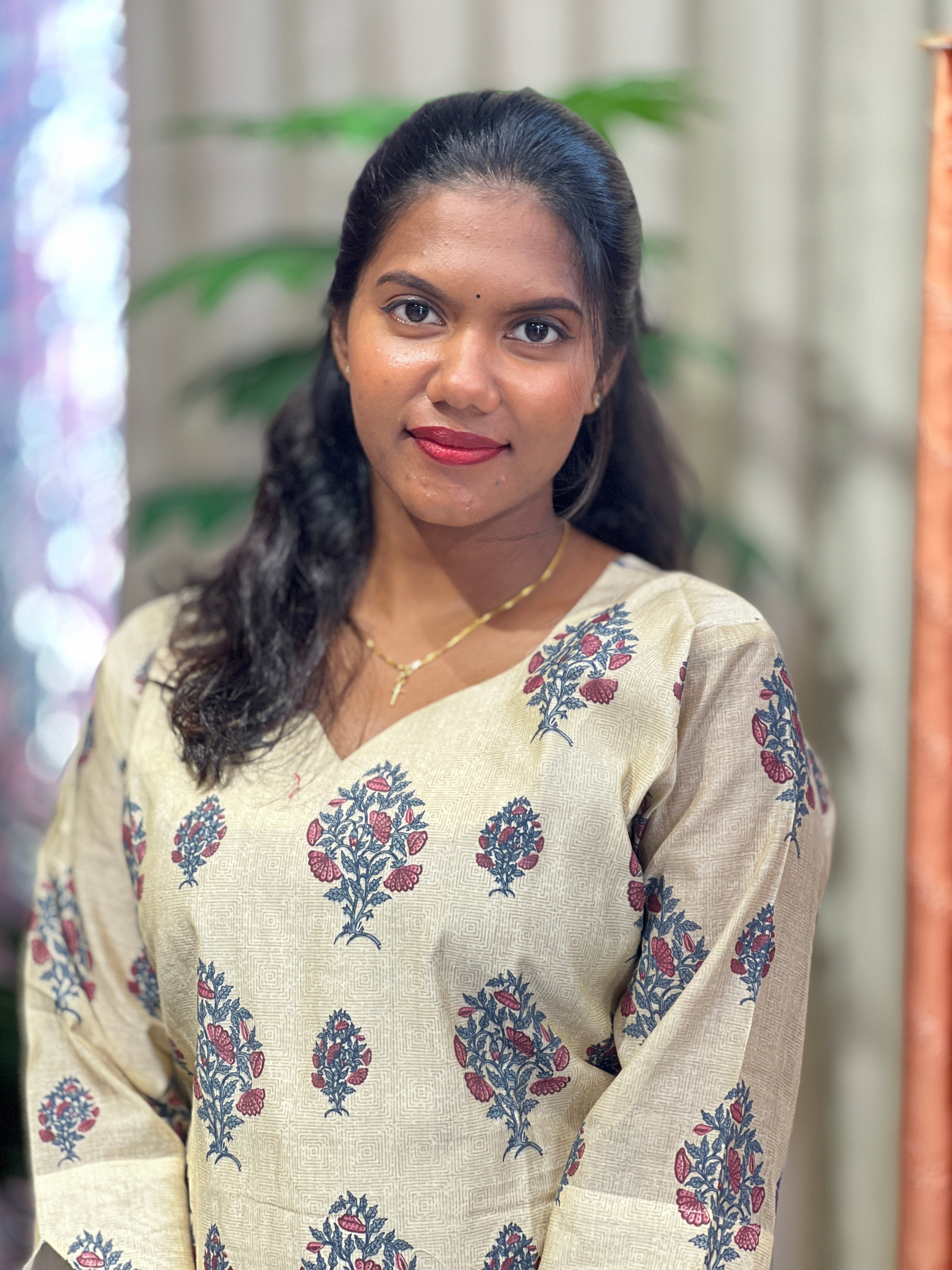 Digital Printed Chanderi Kurta | RMLA356