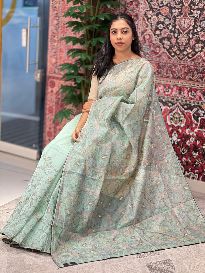 Floral Machine Embroidery Detailed Supernet Kota Saree | BLD1373