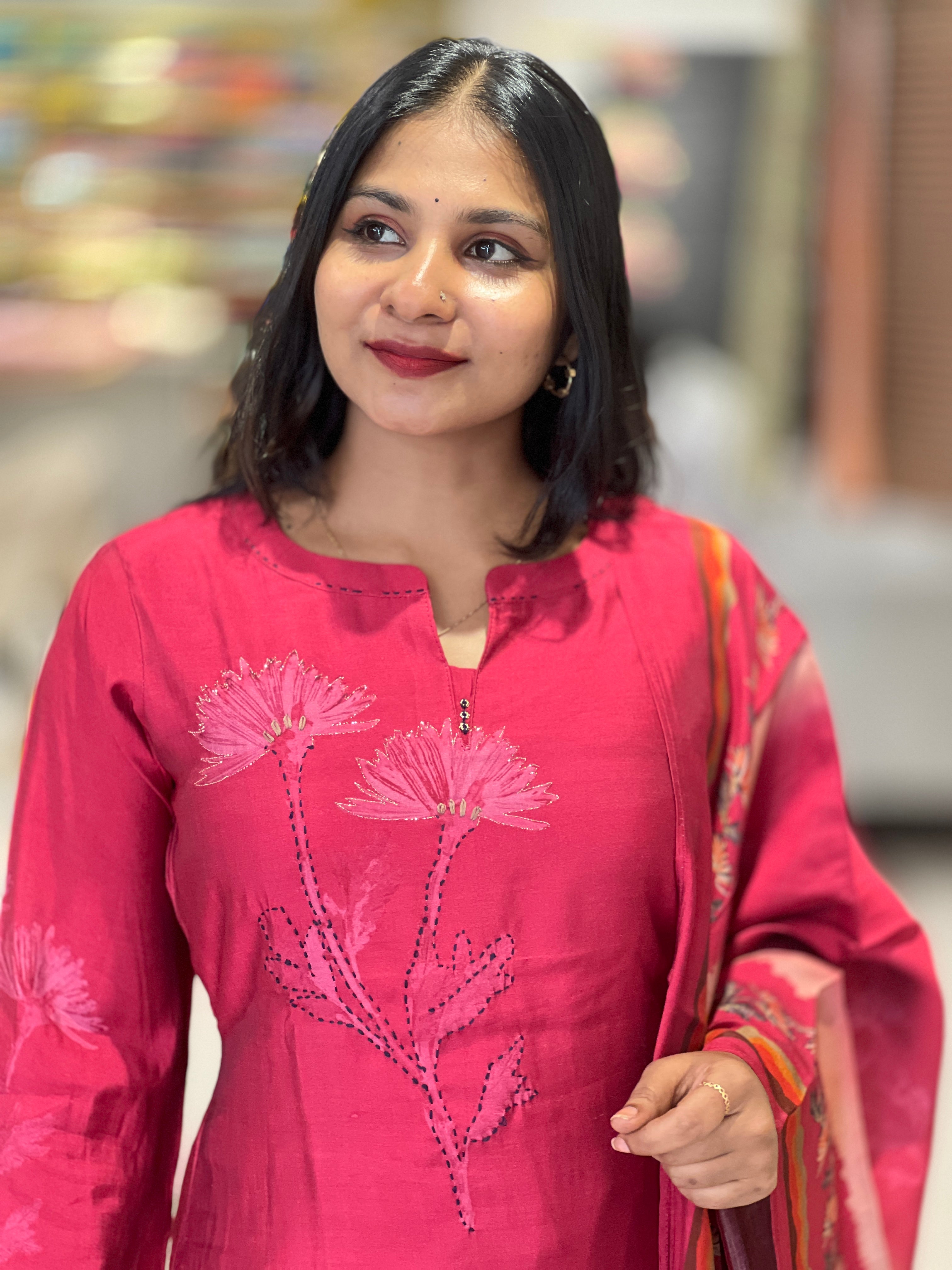 Digital Printed Muslin Kurta Set | IB126