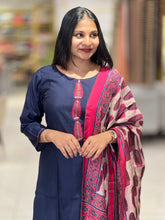 Machine Embroidery Detailed Muslin Kurta Set | IB127