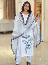 Floral Digital Printed Linen Kurta Set | IB125
