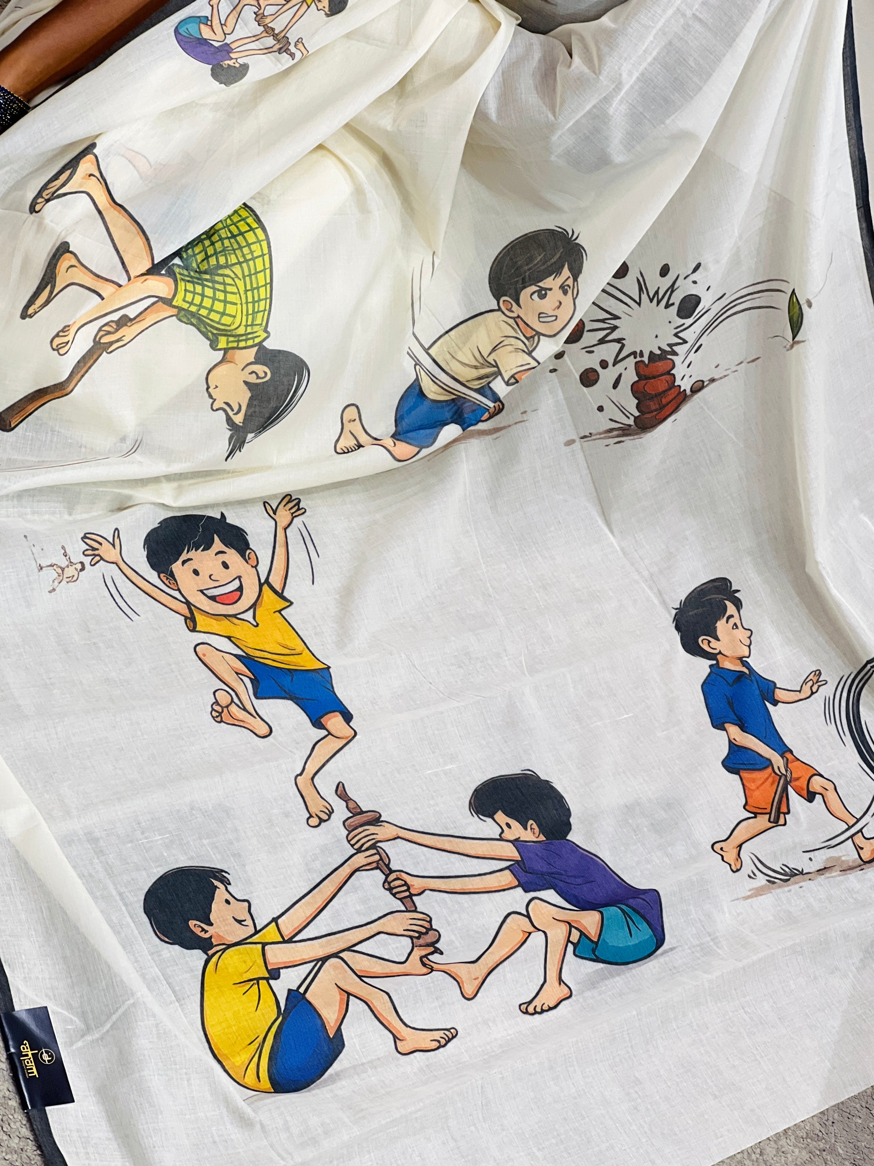 Printed Pattern Kerala Cotton Saree | GAT410