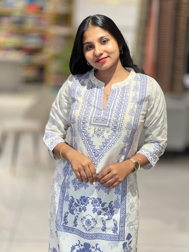 Digital Printed Cotton Kurta | PGI146