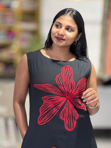 Floral Placement Detailed Rayon Kurta | PGI213
