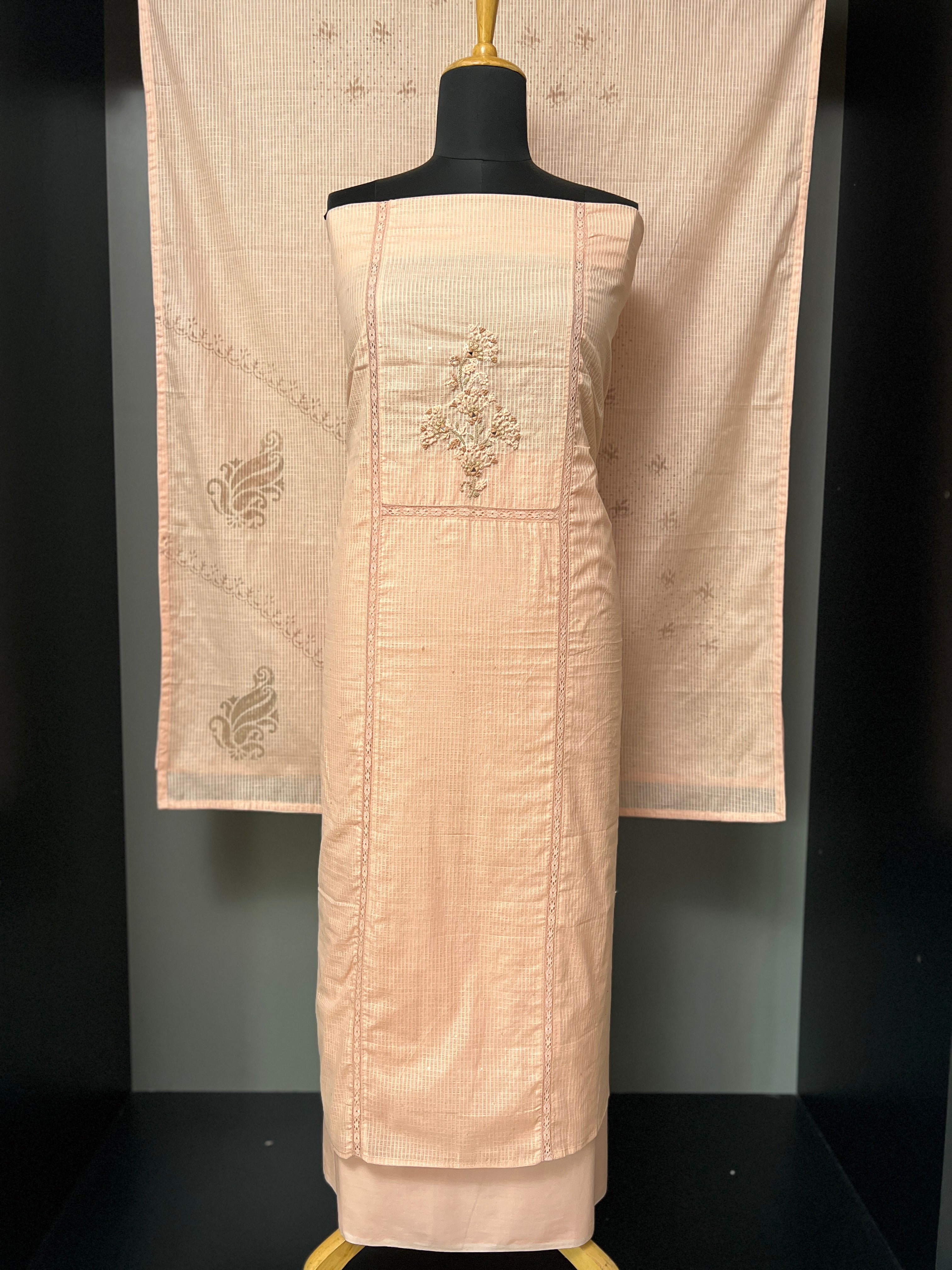 Floral Embroidery Detailed Kota Salwar Set | PHU137