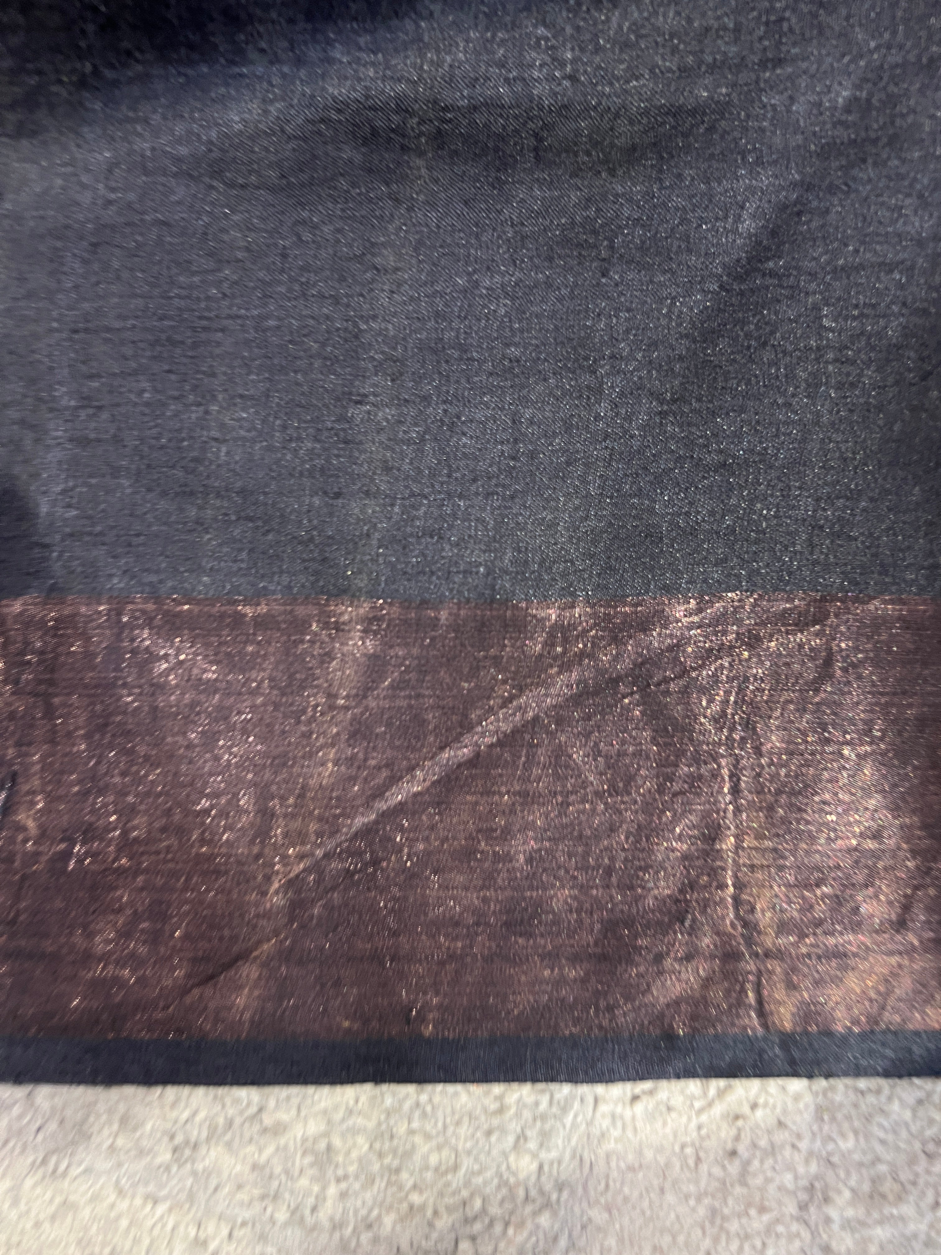 Print With Zari Border Detailed Tussar Saree | NLM150