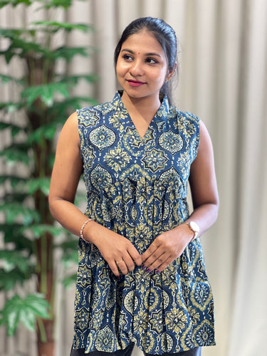 Printed cotton  Short Kurta | DNT488