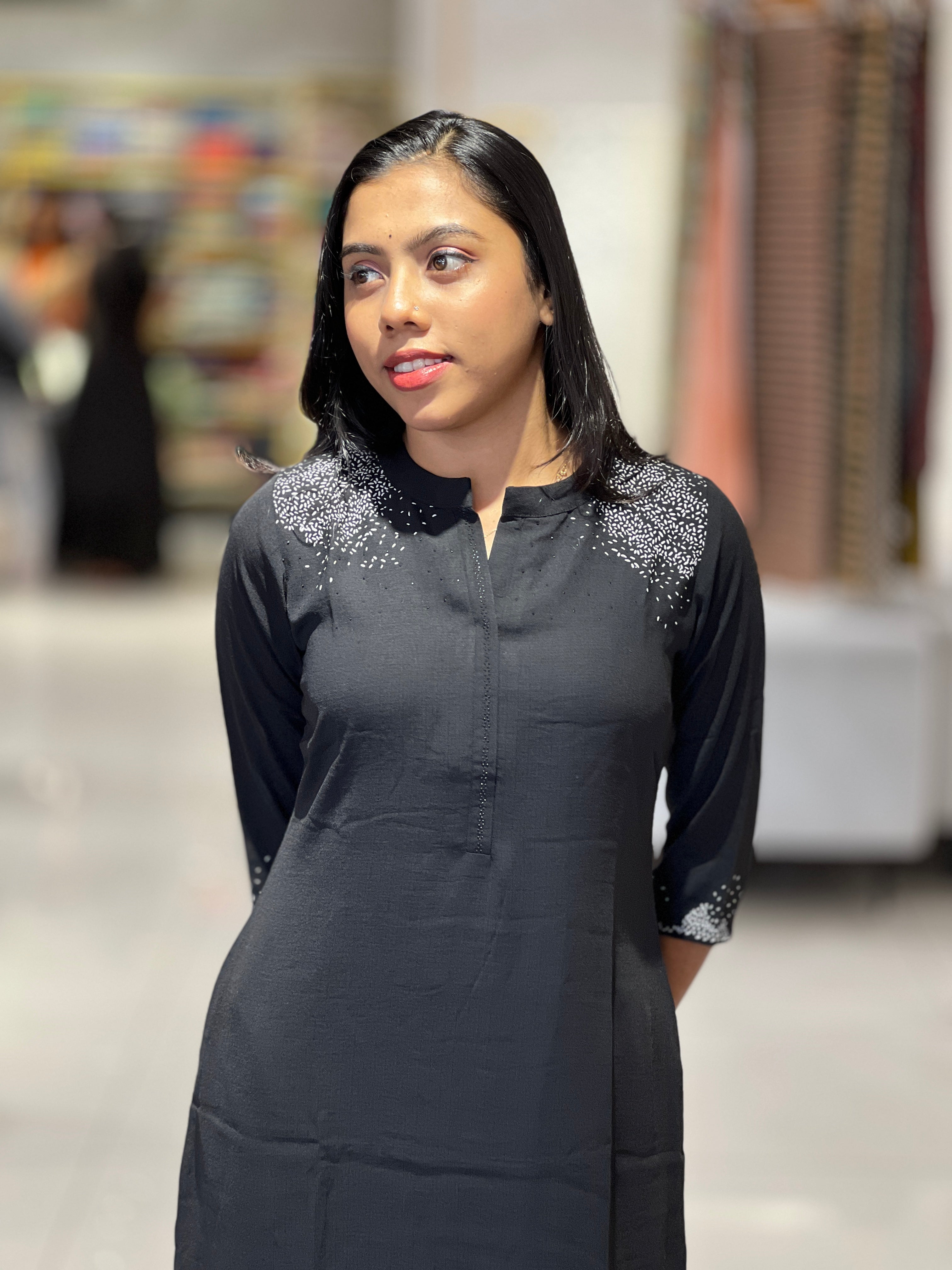 Printed With Sequence Highlighted Kurta Top & Bottom | NIO105