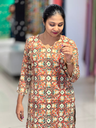 Print Detailed Cotton kurta | DNT519
